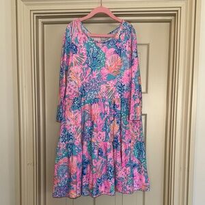 Lilly Pulitzer Girls Cotton Long Sleeve Dress